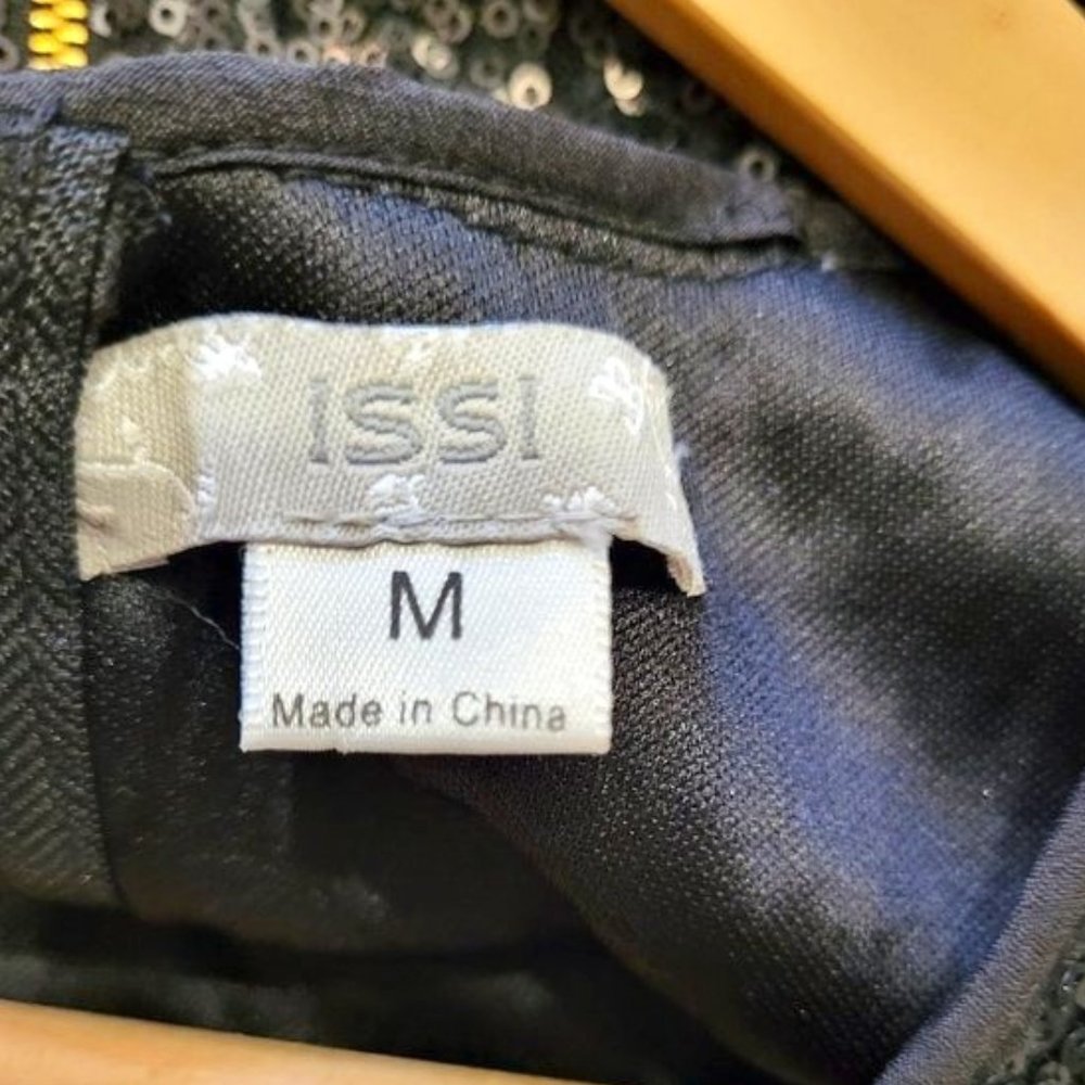 ISSI Black Sequin Sleeveless Mini Dress, Size Medium, EUC - Picture 8 of 10